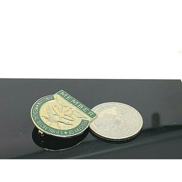 National Registry of Medical Secretaries Member Pin Vintage 14k Yellow G… - Picture 3 of 7